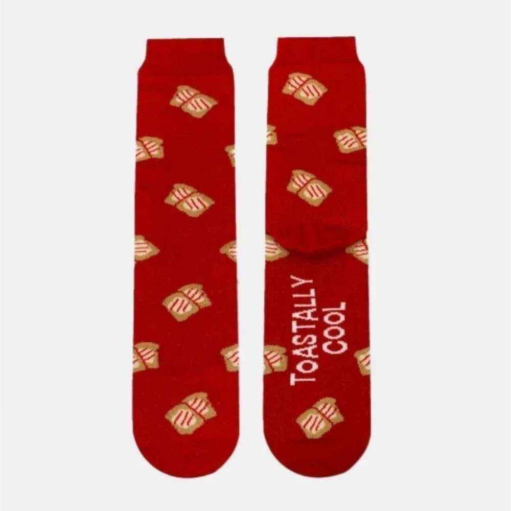 Unisex Breakfast Socks Gift Set - 4 Pair bacon eggs French toast pancake socks